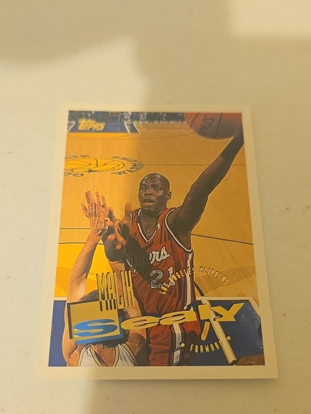 Topps Basketball Card - Red Clippers Jersey Action Shot